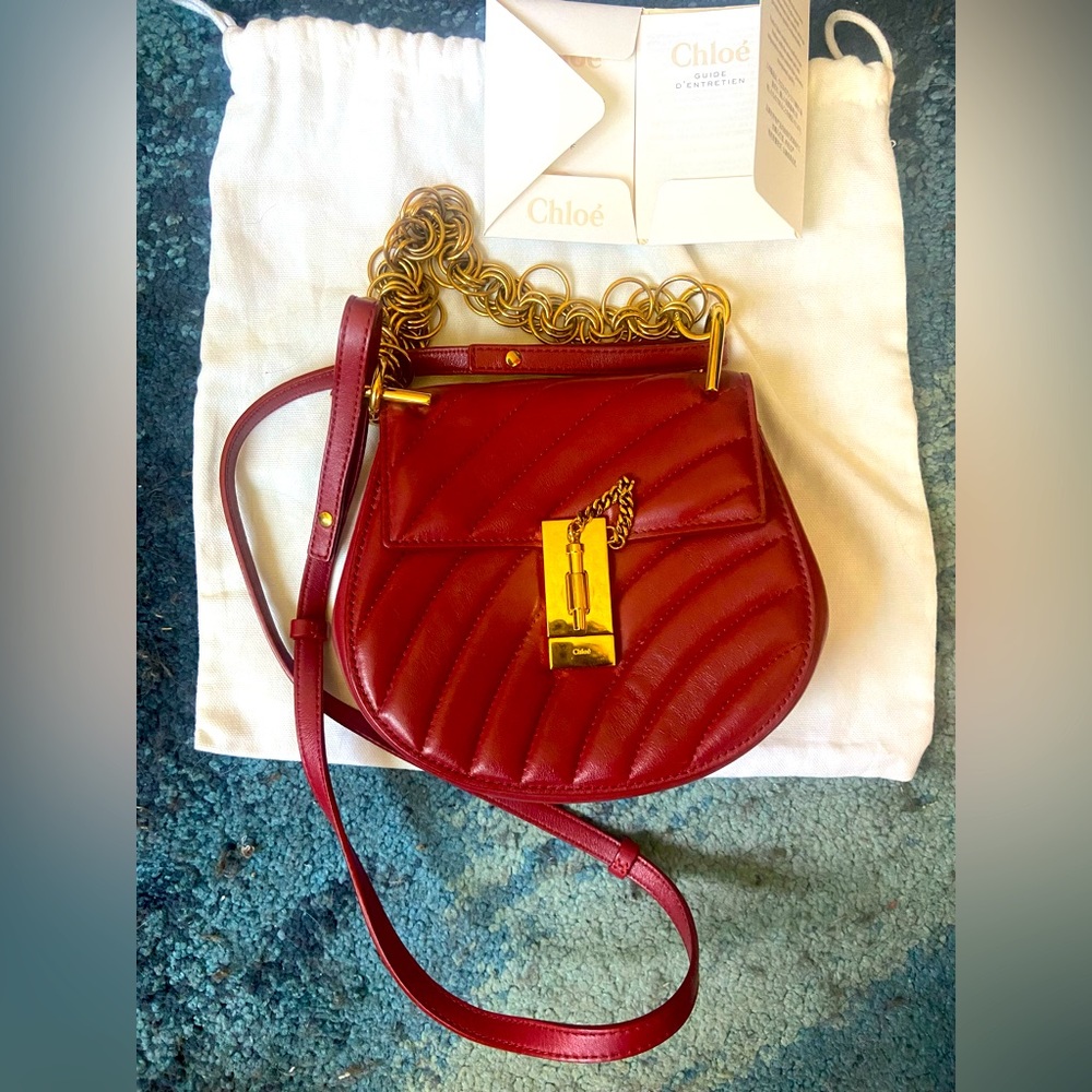 Chloé Lambskin Quilted Mini Drew Bijou Shoulder Bag